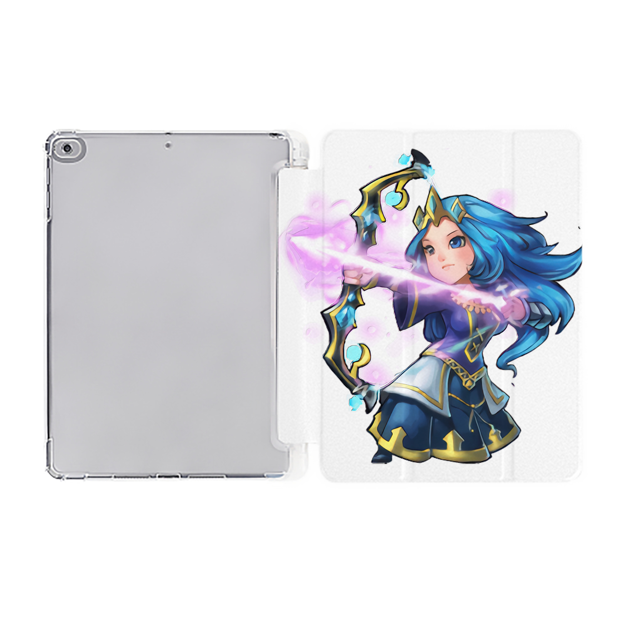（画像用） リーグ・オブ・レジェンド League of Legends LOL IPad ケース ペン収納付き 三つ折りスタンド PUレザー×シリコン 対応機種9.5/10.5/10.9インチ